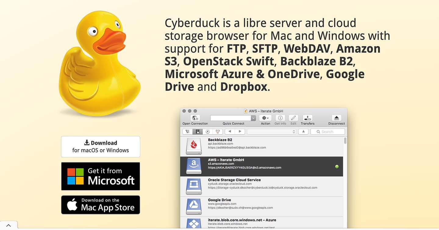 cyberduck 文件上传工具