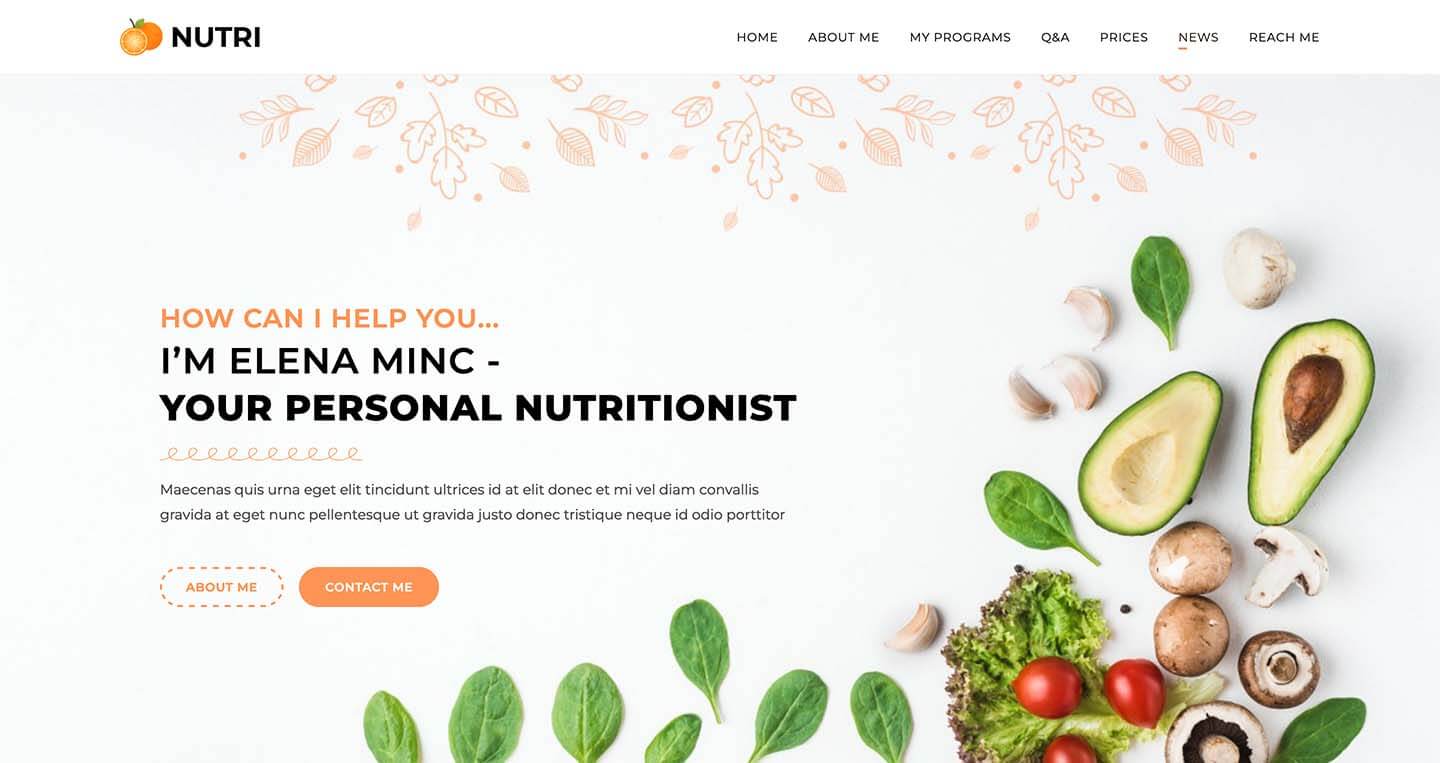 OceanWP – 教育辅导 – Nutritionist