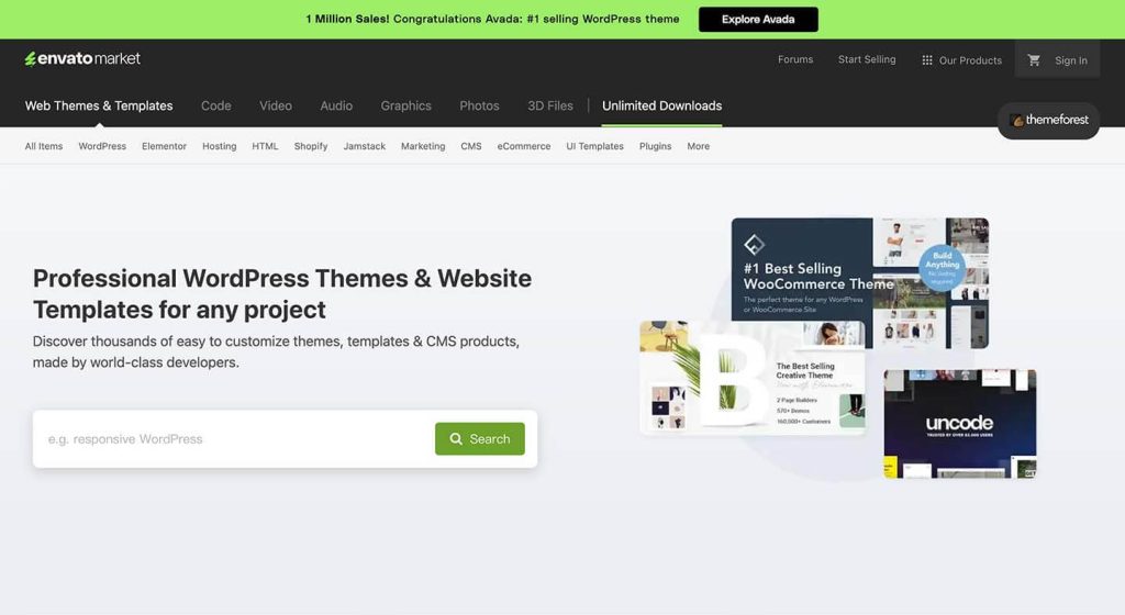 Themeforest主题商店 WordPress