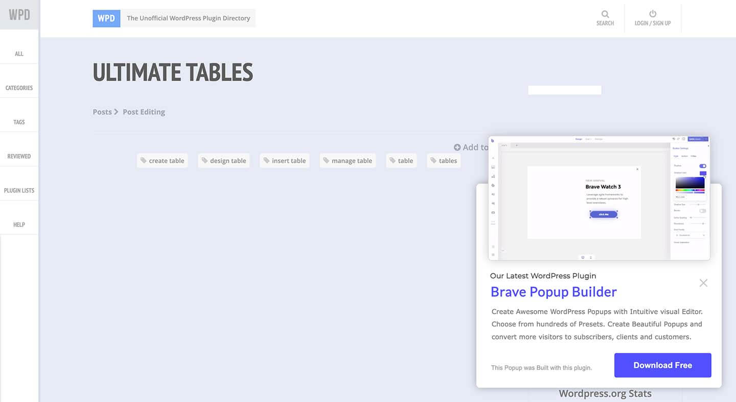 Ultimate Tables 表格制作插件