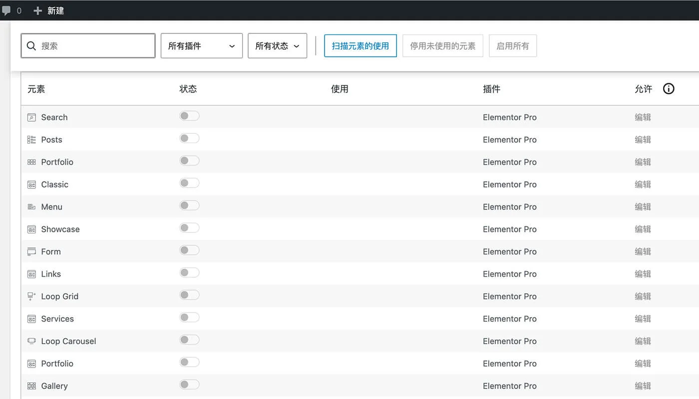 Elementor Pro 高级组件