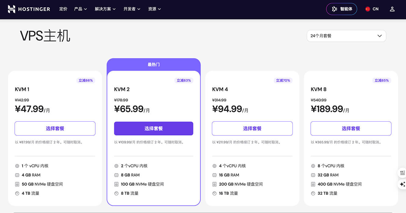 做外贸网站域名、服务器、主题、插件费用拆解 3 VPS主机价格